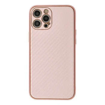 iPhone 12 Pro Kılıf Coco Karbon Silikon - Pembe