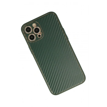 iPhone 12 Pro Kılıf Coco Karbon Silikon - Yeşil