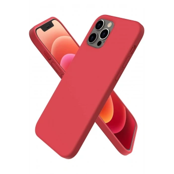 iPhone 12 Pro Kılıf First Silikon - Kırmızı