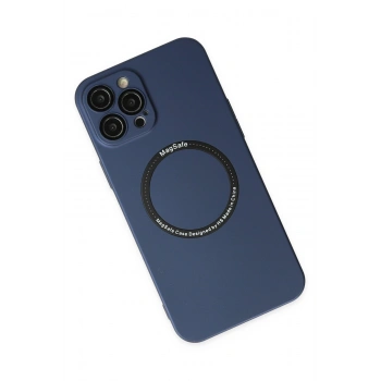 iPhone 12 Pro Kılıf Jack Magneticsafe Lens Silikon - Lacivert