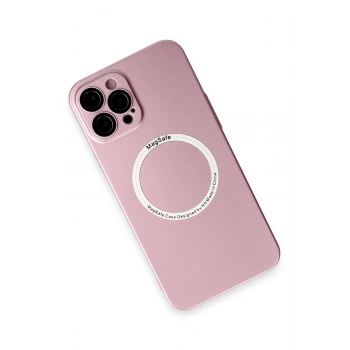iPhone 12 Pro Kılıf Jack Magneticsafe Lens Silikon - Rose Gold