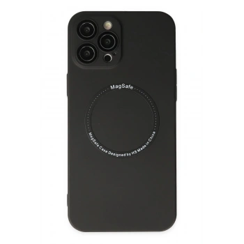 iPhone 12 Pro Kılıf Jack Magneticsafe Lens Silikon - Siyah