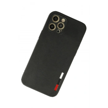 iPhone 12 Pro Kılıf Loop Deri Silikon - Siyah