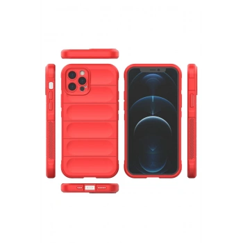 iPhone 12 Pro Kılıf Optimum Silikon - Kırmızı