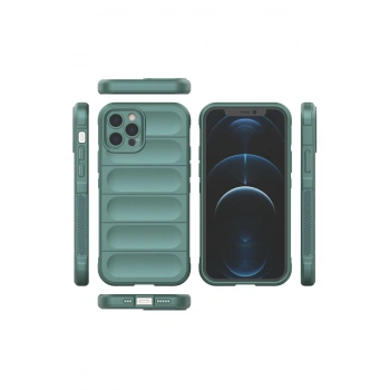 iPhone 12 Pro Kılıf Optimum Silikon - Koyu Yeşil