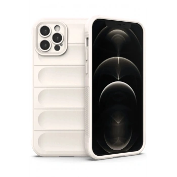 iPhone 12 Pro Kılıf Optimum Silikon - Krem