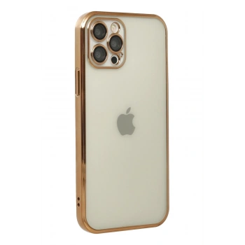 iPhone 12 Pro Kılıf Razer Lensli Silikon - Gold
