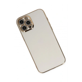 iPhone 12 Pro Kılıf Volet Silikon - Beyaz