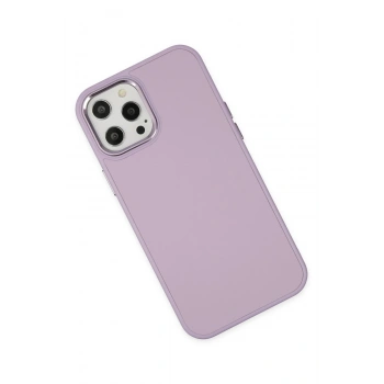 iPhone 12 Pro Max Kılıf Asya Deri Silikon - Lila
