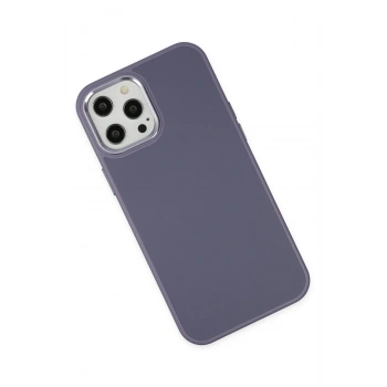 iPhone 12 Pro Max Kılıf Asya Deri Silikon - Mor