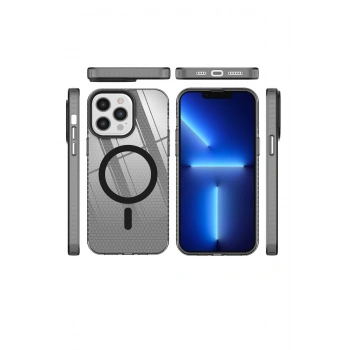 iPhone 12 Pro Max Kılıf Beta Magneticsafe Silikon - Siyah