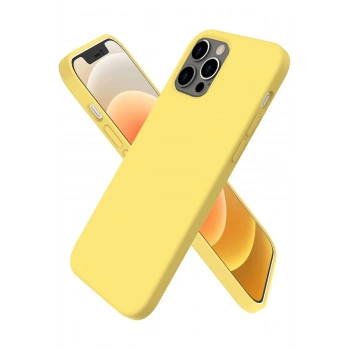 iPhone 12 Pro Max Kılıf First Silikon - Sarı
