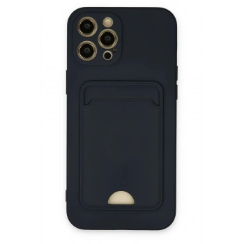 iPhone 12 Pro Max Kılıf Kelvin Kartvizitli Silikon - Lacivert