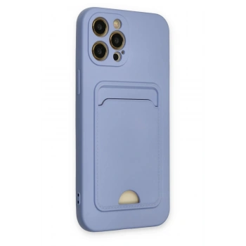iPhone 12 Pro Max Kılıf Kelvin Kartvizitli Silikon - Lila