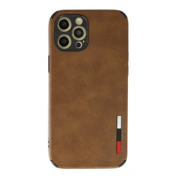 iPhone 12 Pro Max Kılıf Loop Deri Silikon - Kahverengi