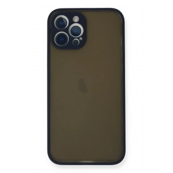 iPhone 12 Pro Max Kılıf Montreal Silikon Kapak - Lacivert