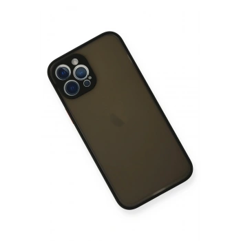 iPhone 12 Pro Max Kılıf Montreal Silikon Kapak - Siyah