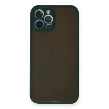 iPhone 12 Pro Max Kılıf Montreal Silikon Kapak - Yeşil