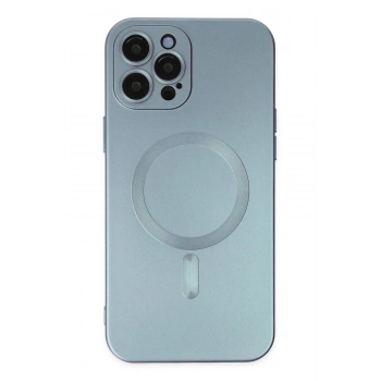 iPhone 12 Pro Max Kılıf Moshi Lens Magneticsafe Silikon - Sierra Blue