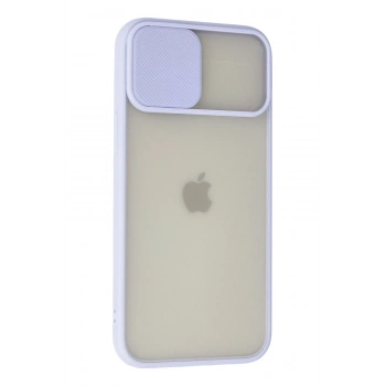 iPhone 12 Pro Max Kılıf Palm Buzlu Kamera Sürgülü Silikon - Lila