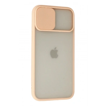 iPhone 12 Pro Max Kılıf Palm Buzlu Kamera Sürgülü Silikon - Pembe