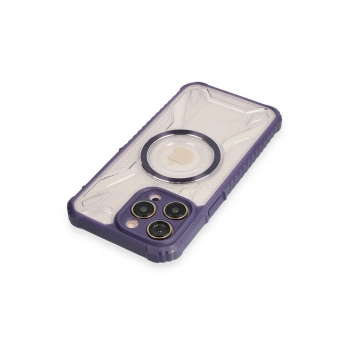 iPhone 12 Pro Max Kılıf Prag Magneticsafe Kapak - Derin Mor