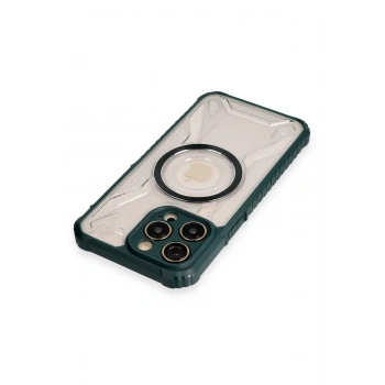 iPhone 12 Pro Max Kılıf Prag Magneticsafe Kapak - Koyu Yeşil