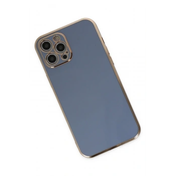 iPhone 12 Pro Max Kılıf Volet Silikon - Mavi