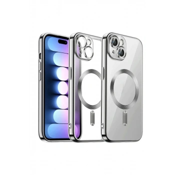 iPhone 13 Kılıf Kross Magneticsafe Kapak - Gümüş