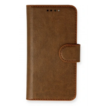 iPhone 13 Mini Kılıf Trend S Plus Kapaklı Kılıf - Taba