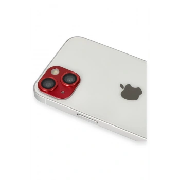 iPhone 13 Pers Alüminyum Kamera Lens - Kırmızı