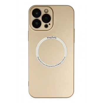 iPhone 13 Pro Kılıf Jack Magneticsafe Lens Silikon - Gold