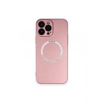 iPhone 13 Pro Kılıf Jack Magneticsafe Lens Silikon - Rose Gold