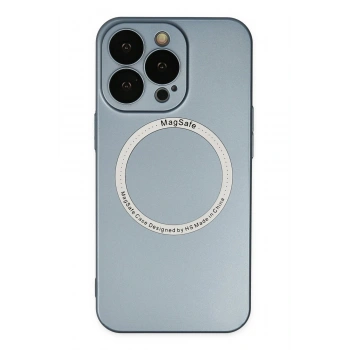 iPhone 13 Pro Kılıf Jack Magneticsafe Lens Silikon - Sierra Blue