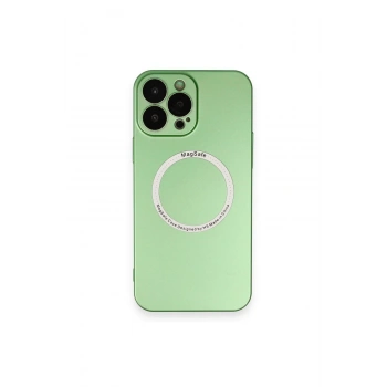 iPhone 13 Pro Kılıf Jack Magneticsafe Lens Silikon - Yeşil