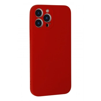 iPhone 13 Pro Kılıf Nano içi Kadife Silikon - Kırmızı