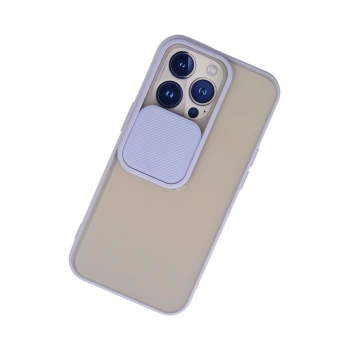 iPhone 13 Pro Kılıf Palm Buzlu Kamera Sürgülü Silikon - Lila