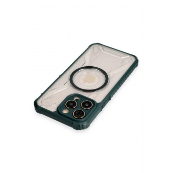iPhone 13 Pro Kılıf Prag Magneticsafe Kapak - Koyu Yeşil