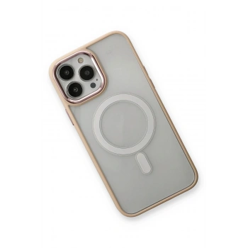 iPhone 13 Pro Kılıf Room Magneticsafe Silikon - Pudra