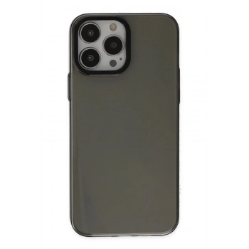 iPhone 13 Pro Max Kılıf Anka PC Sert Metal Kapak - Siyah