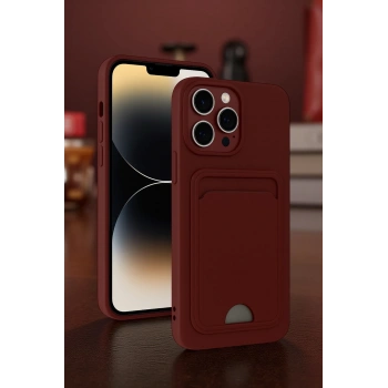 iPhone 13 Pro Max Kılıf Kelvin Kartvizitli Silikon - Lila