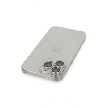iPhone 13 Pro Max Kılıf Luko Lens Silikon - Gümüş