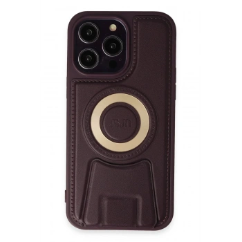 iPhone 13 Pro Max Kılıf Merkür Magneticsafe Standlı Kapak - Derin Mor