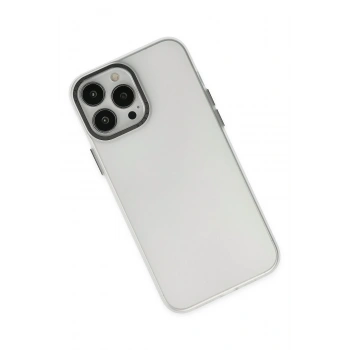 iPhone 13 Pro Max Kılıf Modos Metal Kapak - Şeffaf
