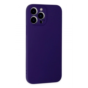 iPhone 13 Pro Max Kılıf Nano içi Kadife Silikon - Mor