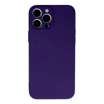 iPhone 13 Pro Max Kılıf Nano içi Kadife Silikon - Mor