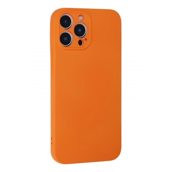 iPhone 13 Pro Max Kılıf Nano içi Kadife Silikon - Turuncu