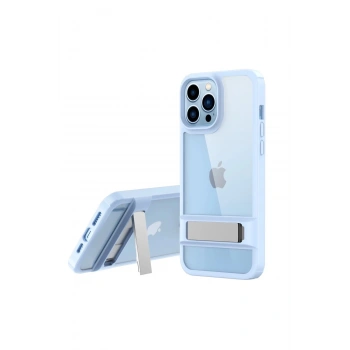 iPhone 13 Pro Max Kılıf Rolet Stand Kapak - Sierra Blue