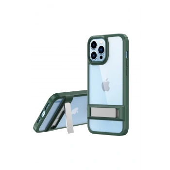 iPhone 13 Pro Max Kılıf Rolet Stand Kapak - Yeşil
