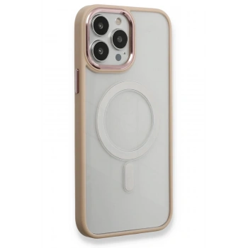 iPhone 13 Pro Max Kılıf Room Magneticsafe Silikon - Pudra